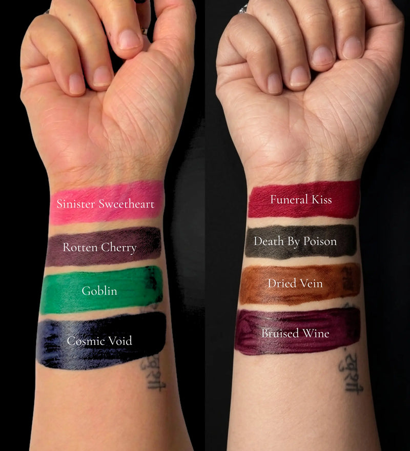 All Liu Vinci shades swatched on skin